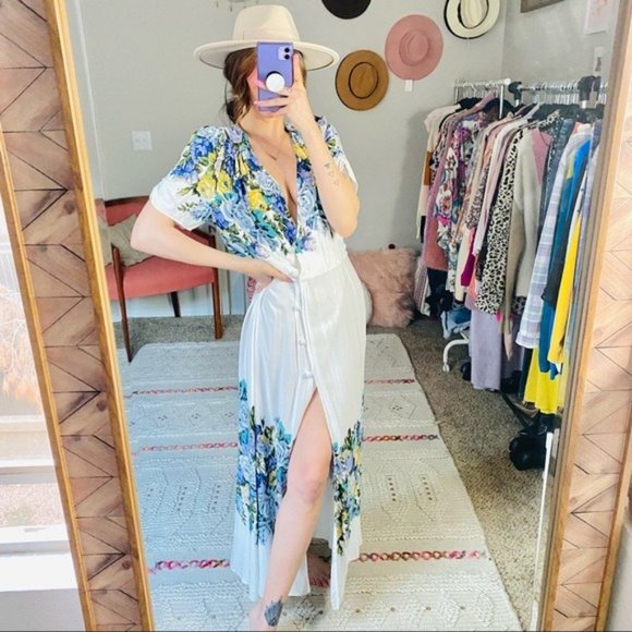Free People Dresses & Skirts - Free People Jamie Floral Wrap Maxi Dress